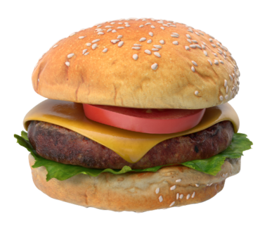 A burger ready for a satisfying food break